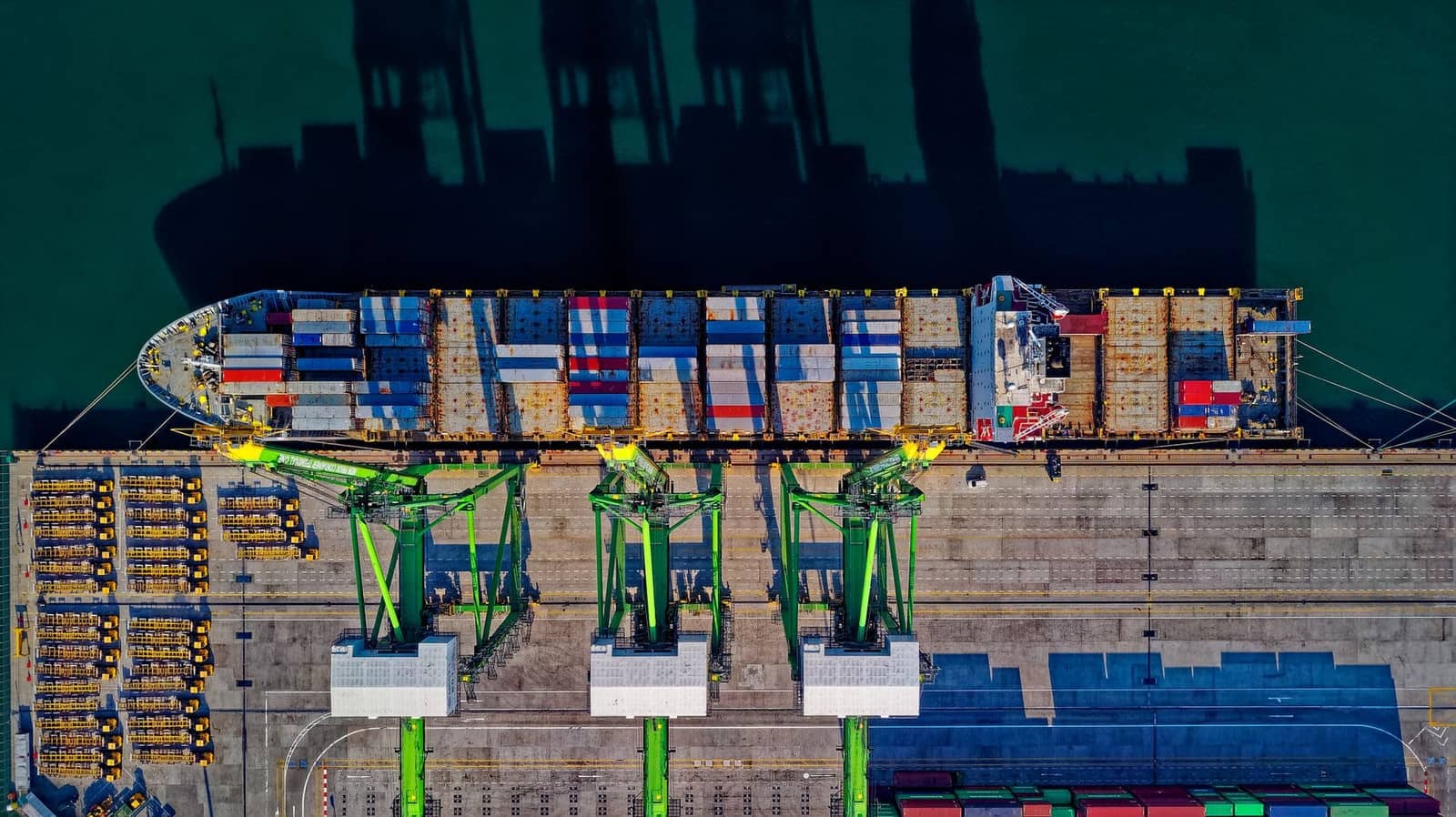 Container terminal at a working port